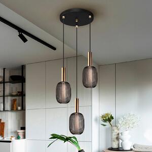 Schuller Valencia Lampa wisząca Micron, możliwość ściemniania, czarny, salon / jadalnia, metal