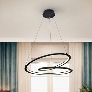Schuller Valencia Lampa wisząca Looping, czarny, salon / jadalnia, metal