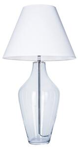 Elegancka lampa stołowa Valencia - szklana, głęboki abażur