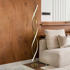Schuller Valencia Lampa stojąca LED Dido, mosiężny / złoty, salon / jadalnia, metal