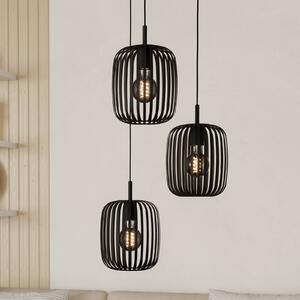EGLO Lampa wisząca Romazzina, możliwość ściemniania, czarny, salon / jadalnia, metal, nowoczesny