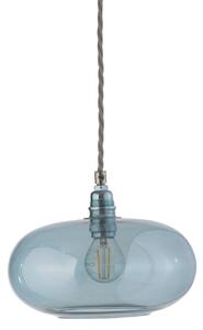 EBB & FLOW Lampa wisząca szklana Horizon, możliwość ściemniania, niebieski, salon / jadalnia, szkło, skandynawski