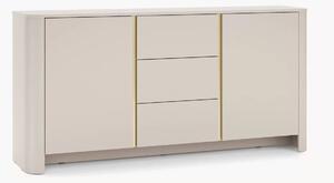 Komoda Sorrenti 168 cm z szufladami - kaszmir / złoty