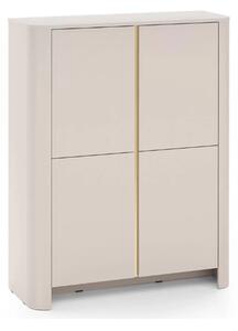 Komoda wysoka Sorrenti 103 cm - kaszmir / złoty