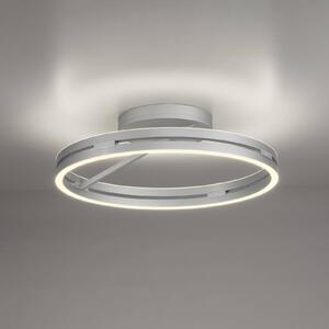 PURE Lampa sufitowa LED Loop, możliwość ściemniania, aluminiowy / szary / cynkowy, salon / jadalnia, aluminium, nowoczesny