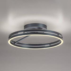 PURE Lampa sufitowa LED Loop, możliwość ściemniania, aluminiowy / szary / cynkowy, salon / jadalnia, aluminium, nowoczesny