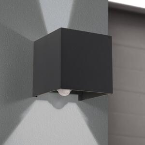 ORION Lampa zewnętrzna z czujnikiem ruchu Cube-S, aluminiowy / szary / cynkowy, aluminium, nowoczesny