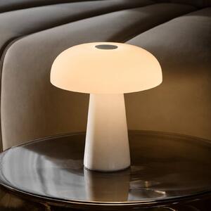 DFTP by Nordlux Lampa stołowa LED Glossy mini, możliwość ściemniania, biały / opal, salon / jadalnia, kamień, nowoczesny