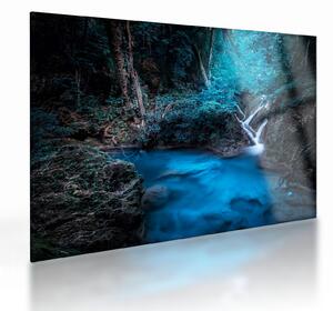 Obraz na szkle - Magiczna noc w tropikalnym lesie (70x50 cm)