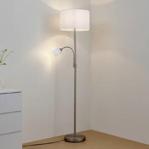 Lampa stojąca Jaileen Lindby, biały / opal, salon / jadalnia, metal, nowoczesny