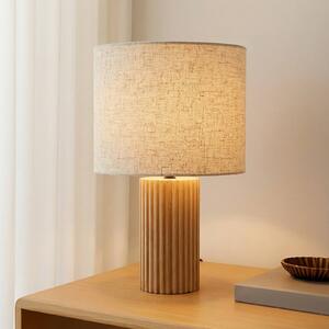 Lampa stołowa Kimiko Lindby, jasne drewno, salon / jadalnia, drewno, skandynawski
