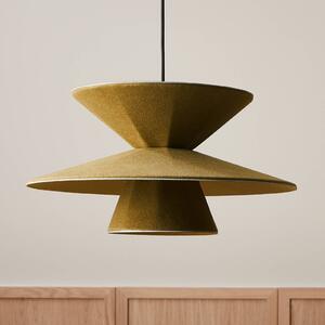 LOOM DESIGN Lampa wisząca Morphic, możliwość ściemniania, zielony, salon / jadalnia, tkanina / materiał / jedwab, nowoczesny