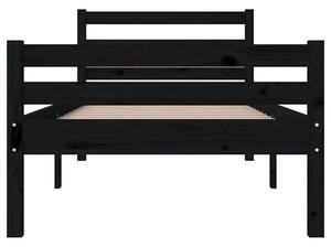 Czarne sosnowe pojedyncze łóżko 90x200 - Aviles 3X
