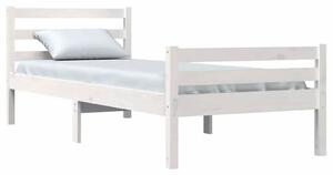 Białe pojedyncze drewniane łóżko 90x200 - Aviles 3X