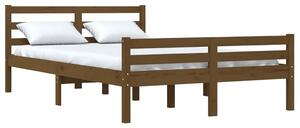 Sosnowe podwójne łóżko miodowy brąz 160x200 - Aviles 6X