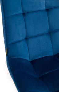 MebleMWM Krzesło tapicerowane DC-6030BZ granatowy welur #64
