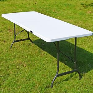 Stół składany Biały Plastikowy 183x76cm Składany
