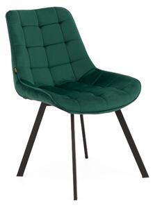 MebleMWM Krzesło tapicerowane DC-6030BZ zielony welur #56