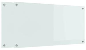 Panel kuchenny 2 pcs Biały 100 x 50 cm szkło hartowane