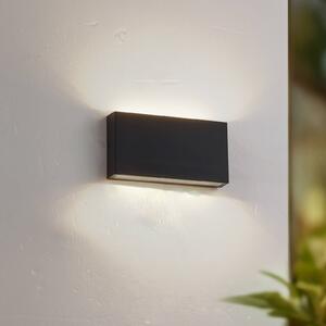 Lindby kinkiet zewnętrzny LED Jarte, czarny, metal, 17 cm, IP54 Jarte, czarny, aluminium, nowoczesny
