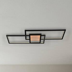 Lampa sufitowa LED Emiljan Lindby, możliwość ściemniania, czarny, salon / jadalnia, metal, nowoczesny