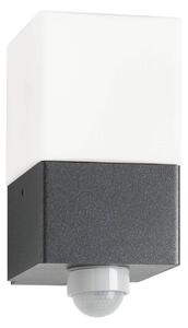 LCD Lampa zewnętrzna z czujnikiem ruchu Linus, czarny, stal szlachetna, nowoczesny