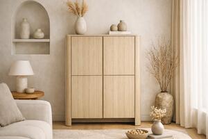 Komoda wysoka Sorrenti 103 cm - dąb vicenza