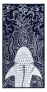 Ciemnoniebieski ręcznik plażowy 90x180 cm Shark – DecoKing
