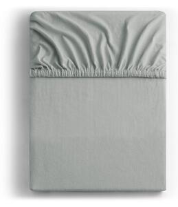 Jasnoszare dżersejowe prześcieradło z gumką 140x200 cm Amber – Restilo