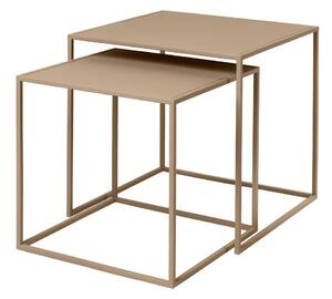 Beżowe metalowe stoliki zestaw 2 szt. 40x40 cm Fera – Blomus