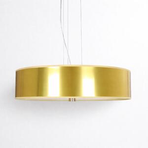 Lampa RING wisząca złoty abażur do salonu