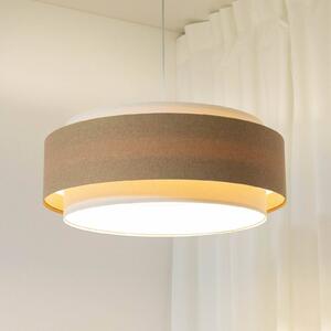 Lampa wisząca Boho Elegant Maco Design, możliwość ściemniania, kremowy / amber, salon / jadalnia, tkanina / materiał / jedwab