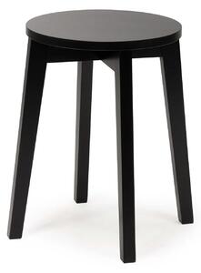 Czarny drewniany taboret W7-F42