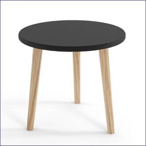 Minimalistyczny stolik kawowy czarny blat L2-C01