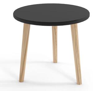 Minimalistyczny stolik kawowy czarny blat L2-C01