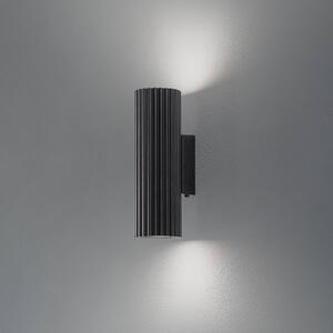 Kinkiet Karbon SOLLUX LIGHTING, możliwość ściemniania, czarny, salon / jadalnia, aluminium, nowoczesny