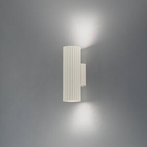 Kinkiet Karbon SOLLUX LIGHTING, możliwość ściemniania, kremowy / amber, salon / jadalnia, aluminium, nowoczesny