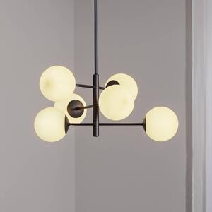Lampa wisząca szklana Aurora Domiluce, możliwość ściemniania, czarny, salon / jadalnia, szkło
