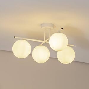 Lampa sufitowa Aurora Domiluce, możliwość ściemniania, biały / opal, salon / jadalnia, szkło