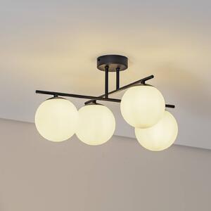 Lampa sufitowa Aurora Domiluce, możliwość ściemniania, czarny, salon / jadalnia, szkło