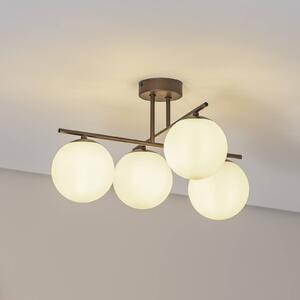 Lampa sufitowa Aurora Domiluce, możliwość ściemniania, brązowy / rdzawy, salon / jadalnia, szkło