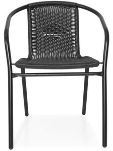 Meble barowe bistro CAPRI stolik i 2 krzesła - czarne