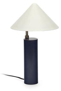 Ciemnoniebieska lampa stołowa z metalowym kloszem (wysokość 42 cm) Shiva – Kave Home