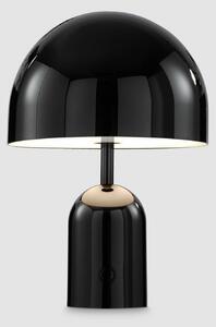 Tom Dixon Lampa stołowa BELL PORTABLE, czarna, 28 cm IP44 możliwość ściemniania, czarny, salon / jadalnia, tworzywo sztuczne, design