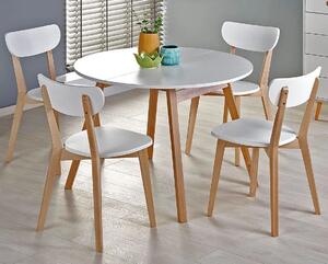 Okrągły rozkładany stół z 4 krzesłami - Merolo