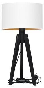 Helam Lampa stołowa ALBA 1xE27/60W/230V biała/złota/sosna HE1519