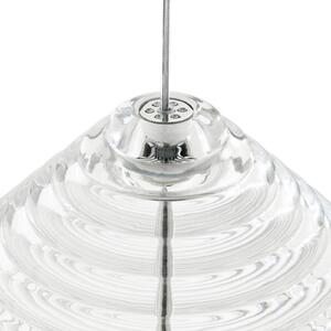 Tom Dixon Lampa wisząca szklana Press Cone, możliwość ściemniania, przezroczysty / transparentny, salon / jadalnia, szkło, design