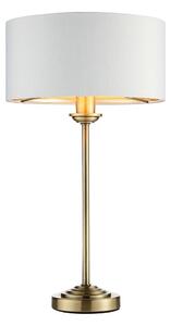 Endon Endon 104054 - Lampa stołowa HIGHCLERE 1xE14/7W/230V biały/mosiądz śr. 25 cm EN0193