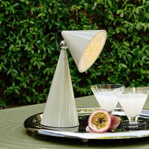 Tom Dixon Lampa stołowa POSE, możliwość ściemniania, aluminiowy / szary / cynkowy, salon / jadalnia, tworzywo sztuczne, design