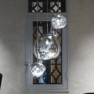 Tom Dixon Lampa wisząca designerska Melt Mini, możliwość ściemniania, chromowy / srebrny, salon / jadalnia, tworzywo sztuczne, design